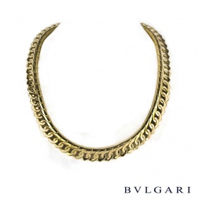 Bvlgari 18k Yellow Gold Fancy Link Necklace
